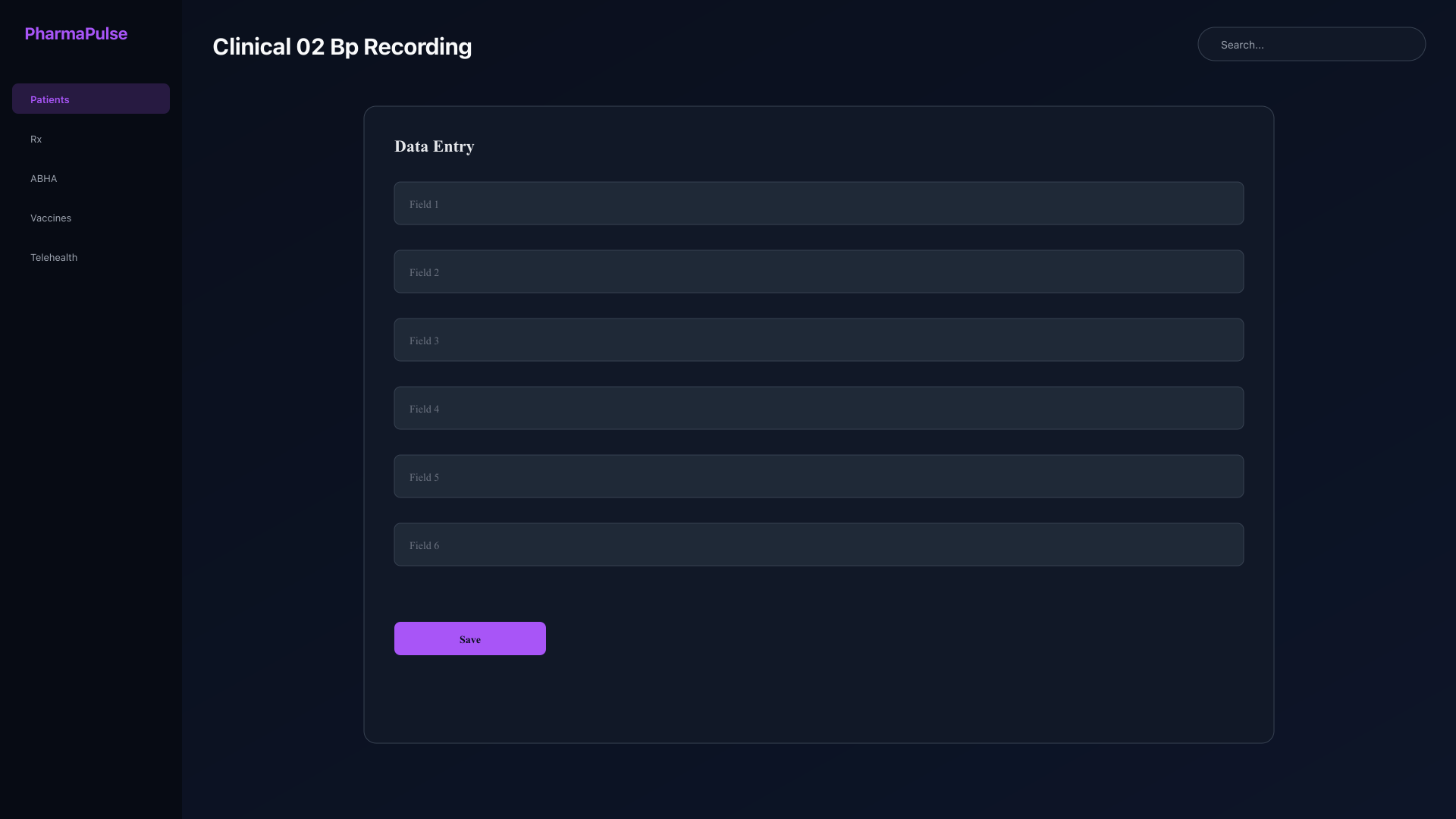 Blood pressure recording interface