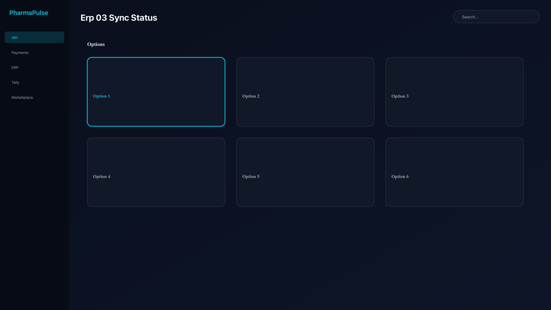 Sync status dashboard