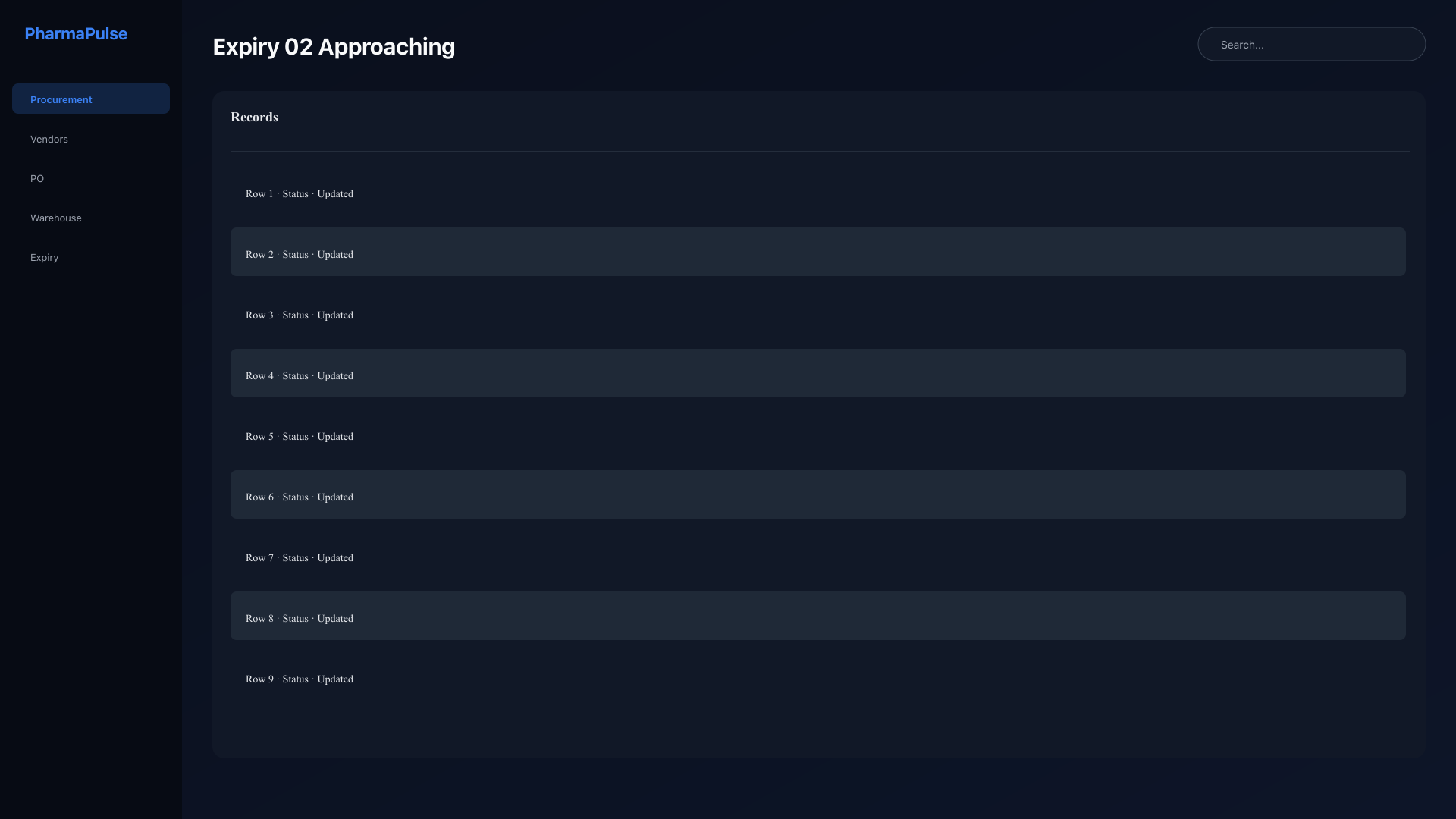 Products approaching expiry